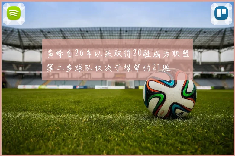 黄蜂自26年以来取得20胜成为联盟第二多球队仅次于绿军的21胜